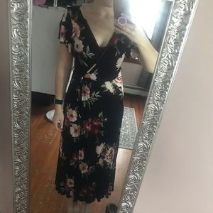 Floral wrap dress